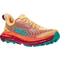 Front Page 17 Hoka Mafate Speed 4 Running Shoes Women - Impala / Flame