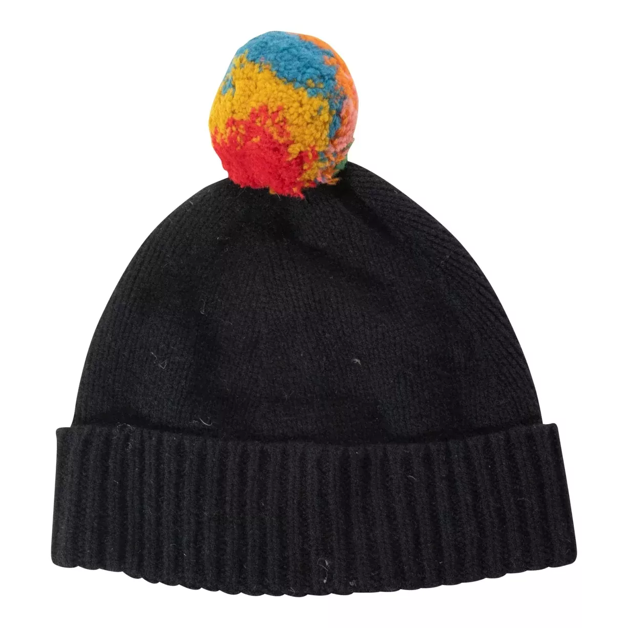 JO Gordon Plain Hat Stripe Pom Beanie