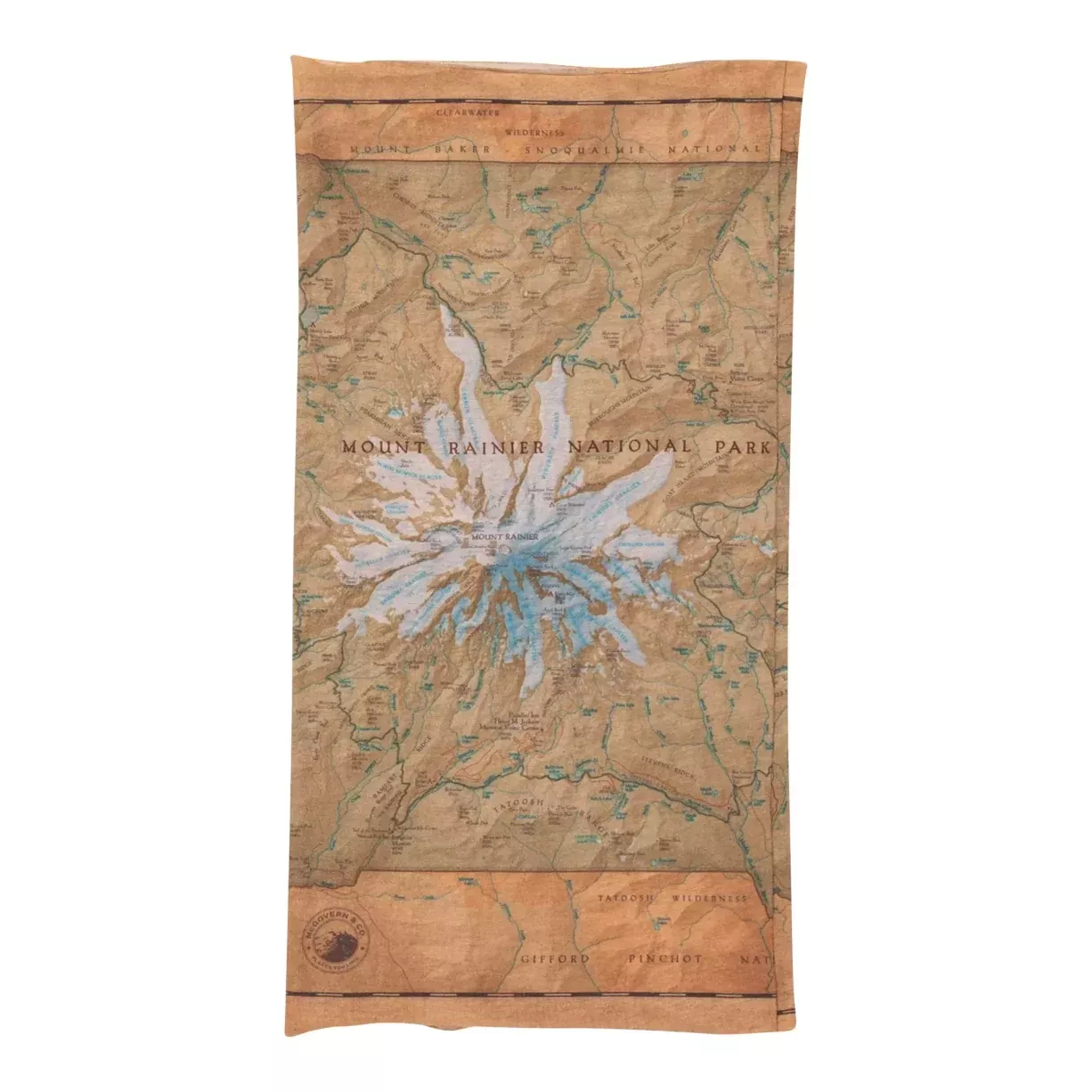 McGovern Outdoor Rainier National Park Map Bana Neck Gaiter