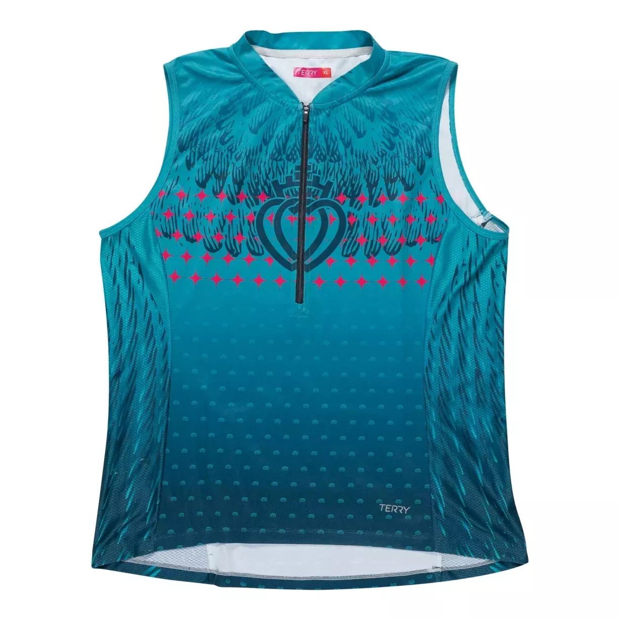 Terry Cycling Breakaway Sleeveless Jersey Teal