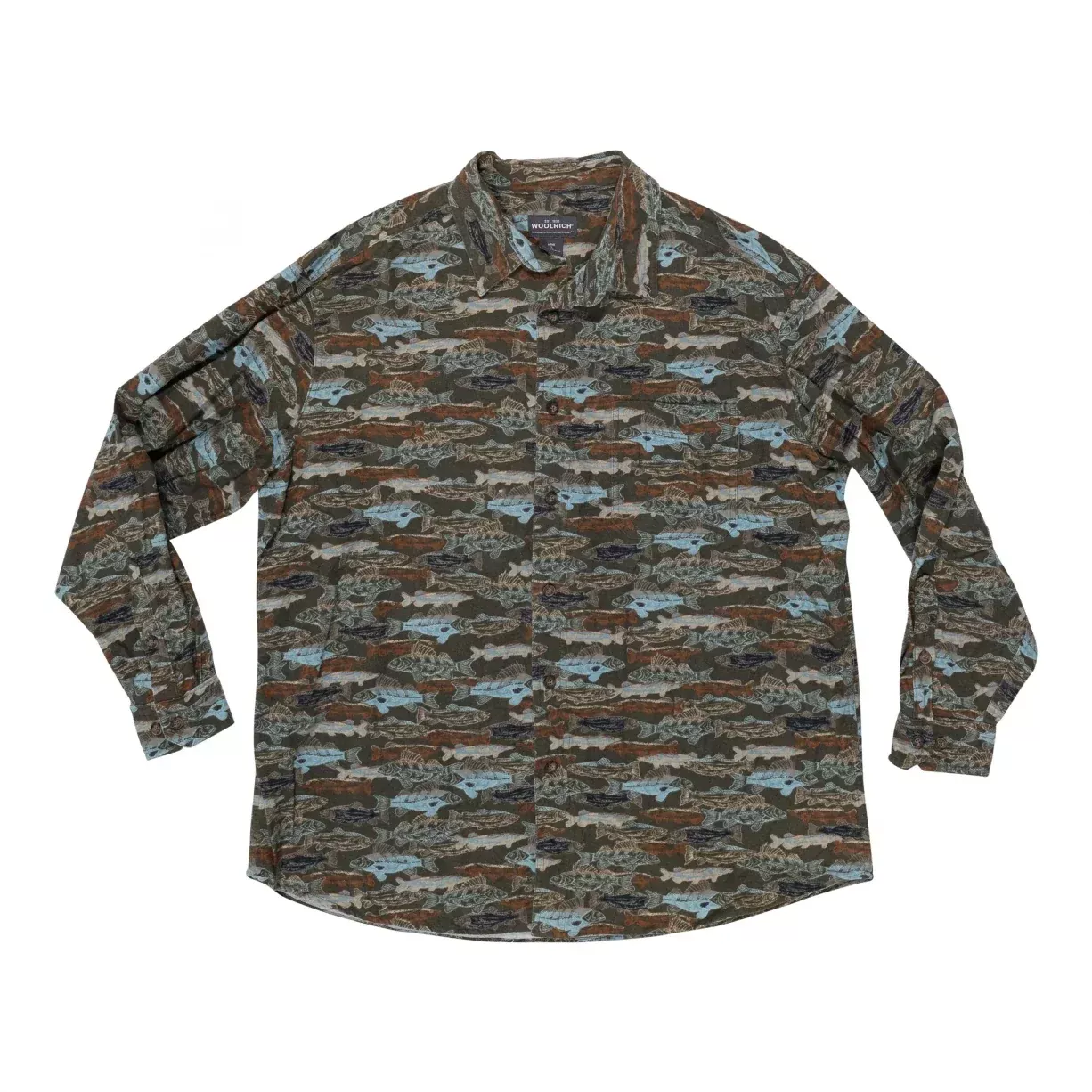 Woolrich Woodblock Fish Flannel